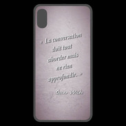 Coque  iPhone XS Max Premium La conversation Rose Citation Oscar Wilde