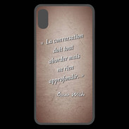 Coque  iPhone XS Max Premium La conversation Rouge Citation Oscar Wilde