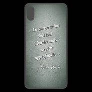 Coque  iPhone XS Max Premium La conversation Vert Citation Oscar Wilde