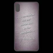 Coque  iPhone XS Max Premium La conversation Violet Citation Oscar Wilde