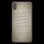 Coque  iPhone XS Max Premium La musique Sepia Citation Oscar Wilde