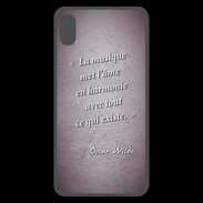 Coque  iPhone XS Max Premium La musique Violet Citation Oscar Wilde