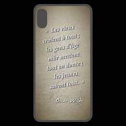 Coque  iPhone XS Max Premium Les vieux Sepia Citation Oscar Wilde