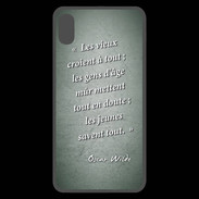 Coque  iPhone XS Max Premium Les vieux Vert Citation Oscar Wilde