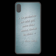 Coque  iPhone XS Max Premium Pessimiste Turquoise Citation Oscar Wilde