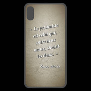Coque  iPhone XS Max Premium Pessimiste Sepia Citation Oscar Wilde