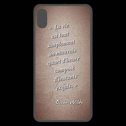 Coque  iPhone XS Max Premium Quart d'heure Rouge Citation Oscar Wilde