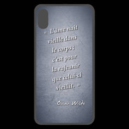 Coque  iPhone XS Max Premium Ame nait Bleu Citation Oscar Wilde