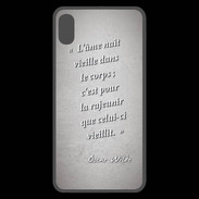 Coque  iPhone XS Max Premium Ame nait Gris Citation Oscar Wilde