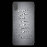 Coque  iPhone XS Max Premium Ame nait Noir Citation Oscar Wilde