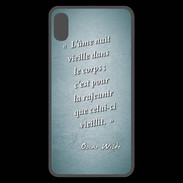 Coque  iPhone XS Max Premium Ame nait Turquoise Citation Oscar Wilde
