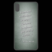 Coque  iPhone XS Max Premium Ame nait Vert Citation Oscar Wilde