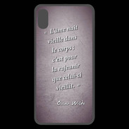 Coque  iPhone XS Max Premium Ame nait Violet Citation Oscar Wilde