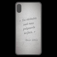 Coque  iPhone XS Max Premium Ami poignardée Gris Citation Oscar Wilde