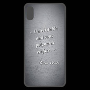 Coque  iPhone XS Max Premium Ami poignardée Noir Citation Oscar Wilde
