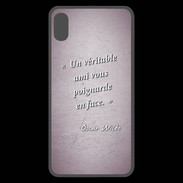 Coque  iPhone XS Max Premium Ami poignardée Rose Citation Oscar Wilde