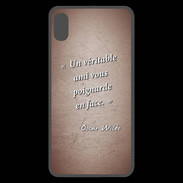 Coque  iPhone XS Max Premium Ami poignardée Rouge Citation Oscar Wilde