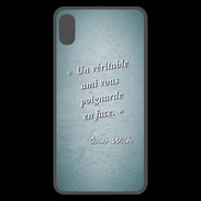 Coque  iPhone XS Max Premium Ami poignardée Turquoise Citation Oscar Wilde