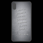 Coque  iPhone XS Max Premium Avis gens Noir Citation Oscar Wilde