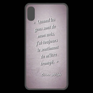 Coque  iPhone XS Max Premium Avis gens Rose Citation Oscar Wilde