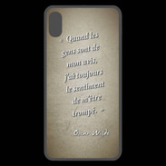 Coque  iPhone XS Max Premium Avis gens Sepia Citation Oscar Wilde