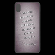 Coque  iPhone XS Max Premium Avis gens violet Citation Oscar Wilde