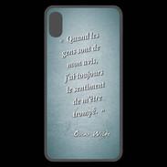 Coque  iPhone XS Max Premium Avis gens Turquoise Citation Oscar Wilde