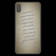 Coque  iPhone XS Max Premium Bons heureux Sepia Citation Oscar Wilde