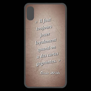 Coque  iPhone XS Max Premium Cartes gagnantes Rouge Citation Oscar Wilde