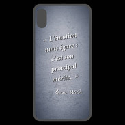 Coque  iPhone XS Max Premium Emotion égarée Bleu Citation Oscar Wilde