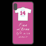 Coque  iPhone XS Max Premium 3/4 aile droit Bonus offensif-défensif Rose