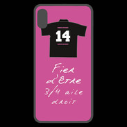 Coque  iPhone XS Max Premium 3/4 aile droit Bonus offensif-défensif Rose 2