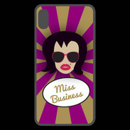 Coque  iPhone XS Max Premium Miss business Brune