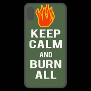Coque  iPhone XS Max Premium Keep Calm Burn Kaki
