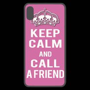 Coque  iPhone XS Max Premium Keep Calm Call Rose