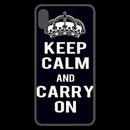 Coque  iPhone XS Max Premium Keep Calm Carry on Noir