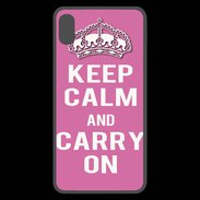 Coque  iPhone XS Max Premium Keep Calm Carry on Rose