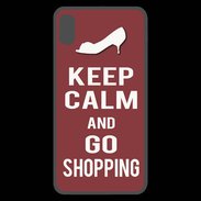 Coque  iPhone XS Max Premium Keep Calm Go Shopping Brique