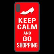 Coque  iPhone XS Max Premium Keep Calm Go Shopping Rouge