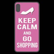 Coque  iPhone XS Max Premium Keep Calm Go Shopping Rose