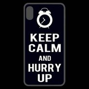 Coque  iPhone XS Max Premium Keep Calm Hurry up Noir