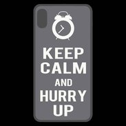 Coque  iPhone XS Max Premium Keep Calm Hurry up Gris