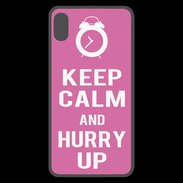 Coque  iPhone XS Max Premium Keep Calm Hurry up Rose