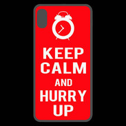 Coque  iPhone XS Max Premium Keep Calm Hurry up Rouge