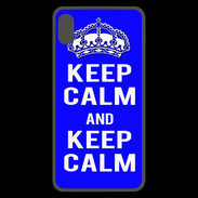 Coque  iPhone XS Max Premium Keep Calm Bleu