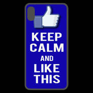 Coque  iPhone XS Max Premium Keep Calm Like This Bleu