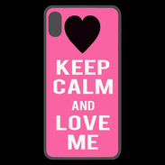Coque  iPhone XS Max Premium Keep Calm Love me Rose