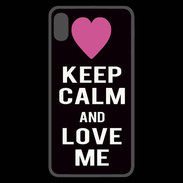 Coque  iPhone XS Max Premium Keep Calm Love Noir