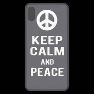 Coque  iPhone XS Max Premium Keep Calm Peace Gris