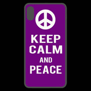 Coque  iPhone XS Max Premium Keep Calm Peace Violet